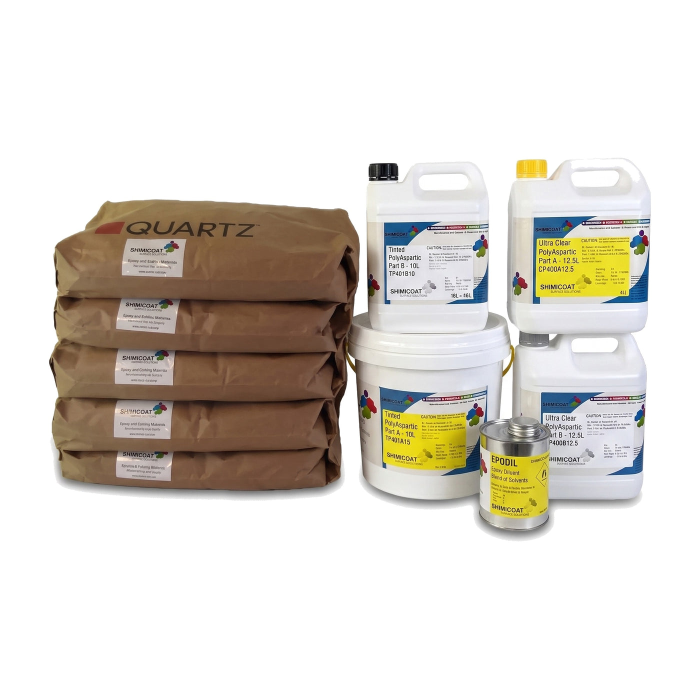UV Plus Slip Resistant Polyaspartic Quartz Floor Complete Kit
