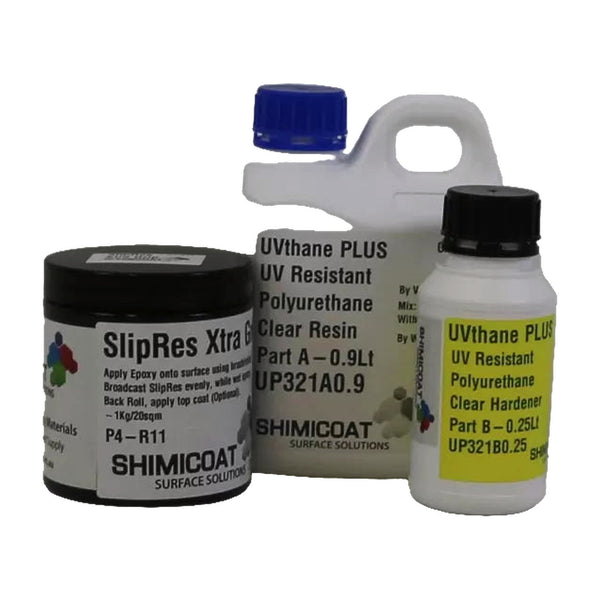 Slip Resistant Clear Polyurethane UVthane PLUS Complete Kit