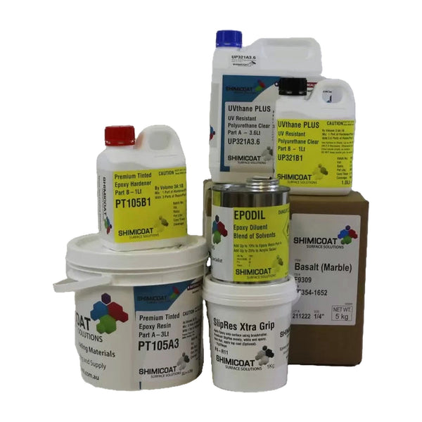 Slip Resistant Epoxy Flake Floor Complete Kit