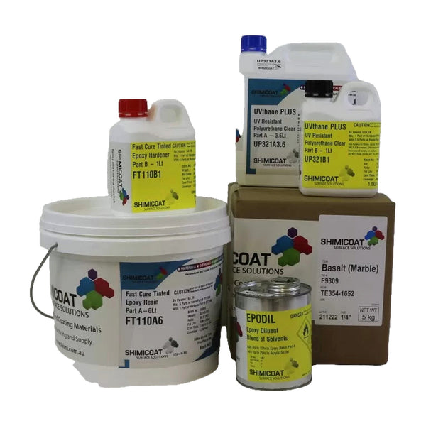 Epoxy Flake Floor Fast Cure Complete Kit