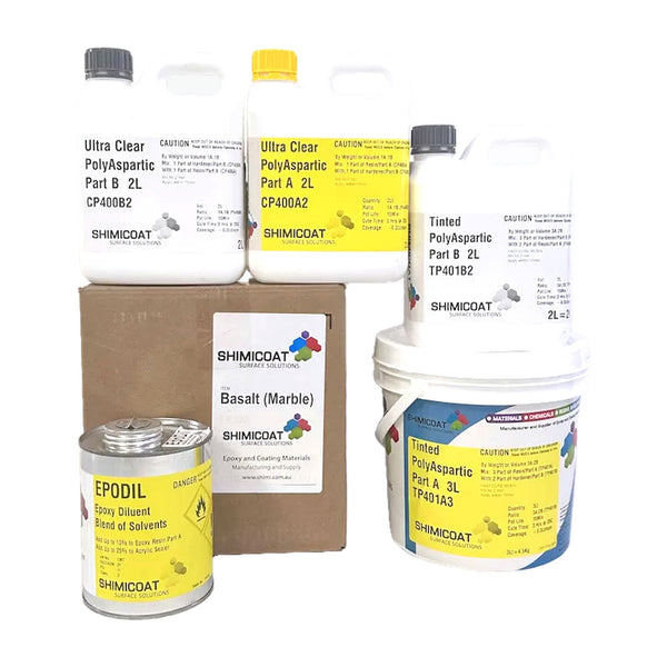 UV Plus Polyaspartic Flake Floor Complete Kit