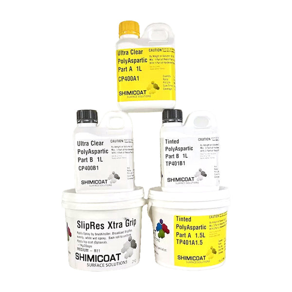 UV Plus Slip Resistant Tinted Polyaspartic Complete Kit