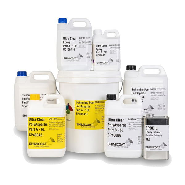UV Plus Swimming Pool Polyaspartic Complete Kit 50KL contents
