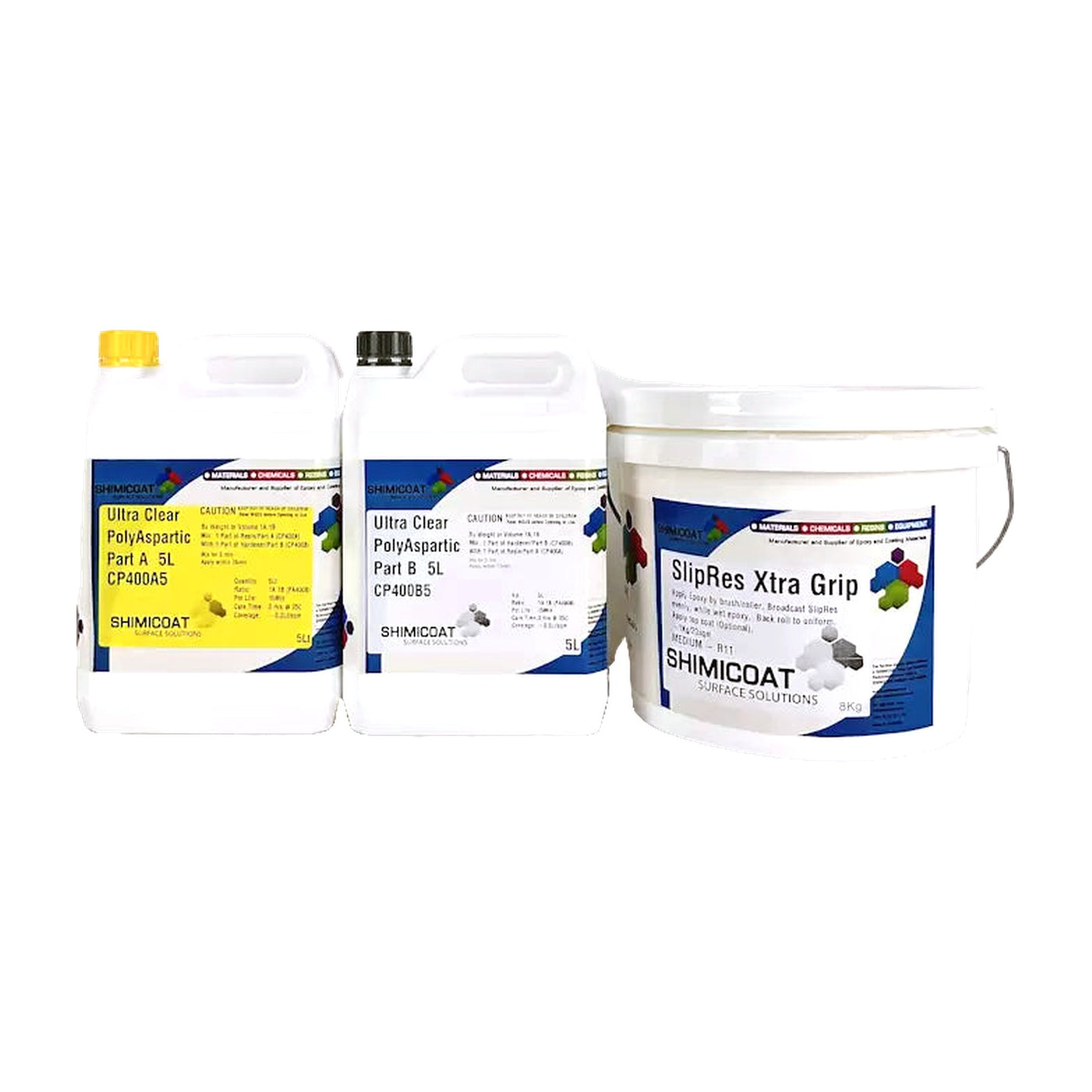 UV Plus Slip Resistant Ultra-Clear Polyaspartic Complete Kit