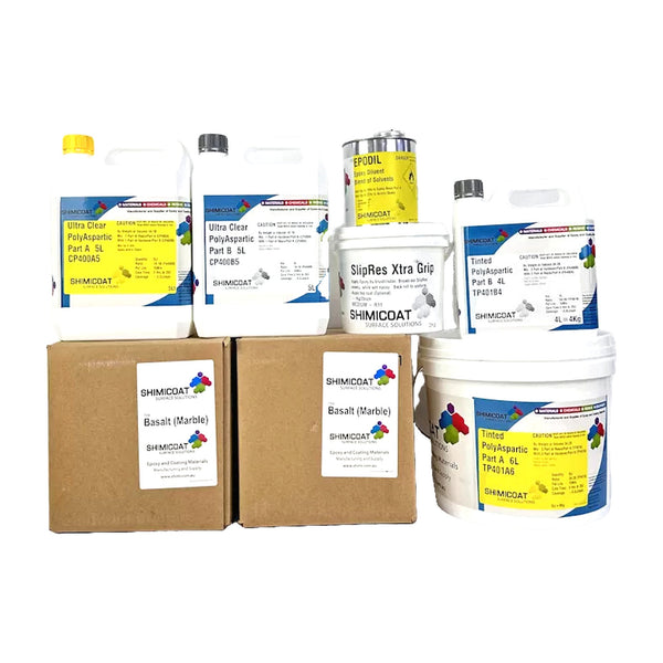 UV Plus Slip Resistant Polyaspartic Flake Floor Complete Kit