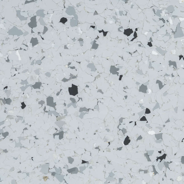 Vinyl Flakes For Flake Flooring Blended Design - Bianco
