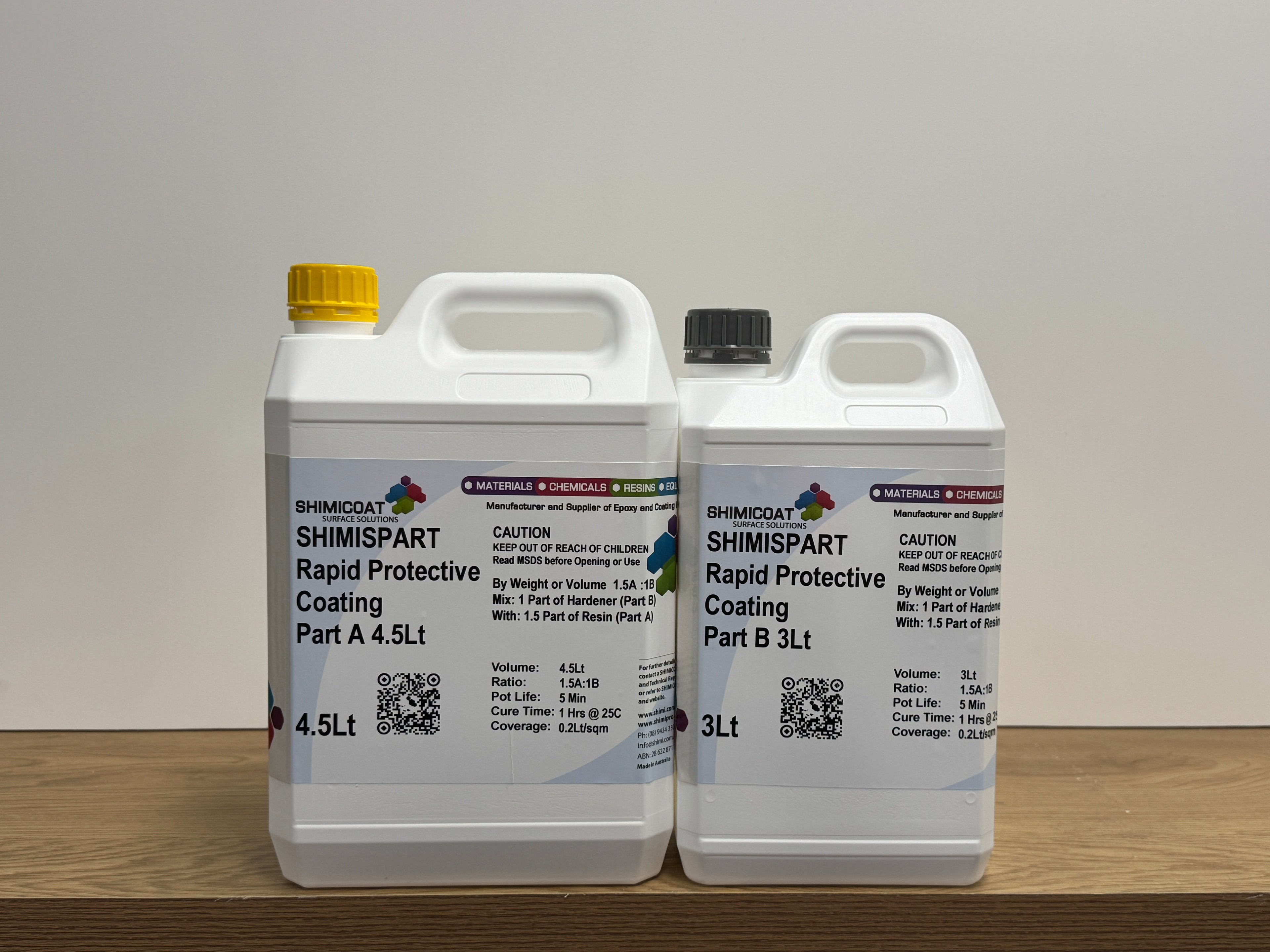 30Min Cure Polyaspartic Clear Large kit contents