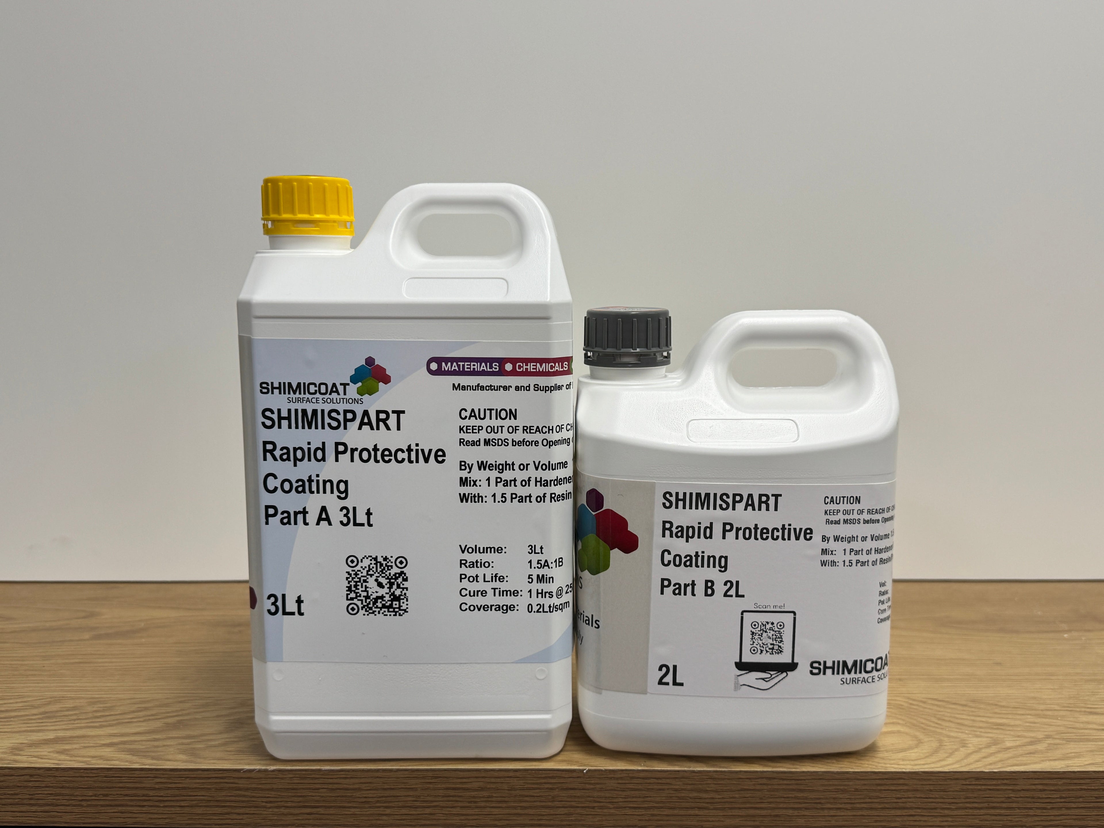 30Min Cure Polyaspartic Clear Medium kit contents