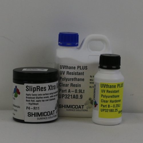 Slip Resistant Clear UVthane PLUS Complete Kit